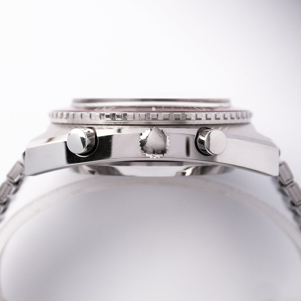 Eterna Tri-Compax-Chronograph, Referenz 154 FTP-3, 2. Version, Edelstahl,  Kaliber 1492 K (Valjoux 726)