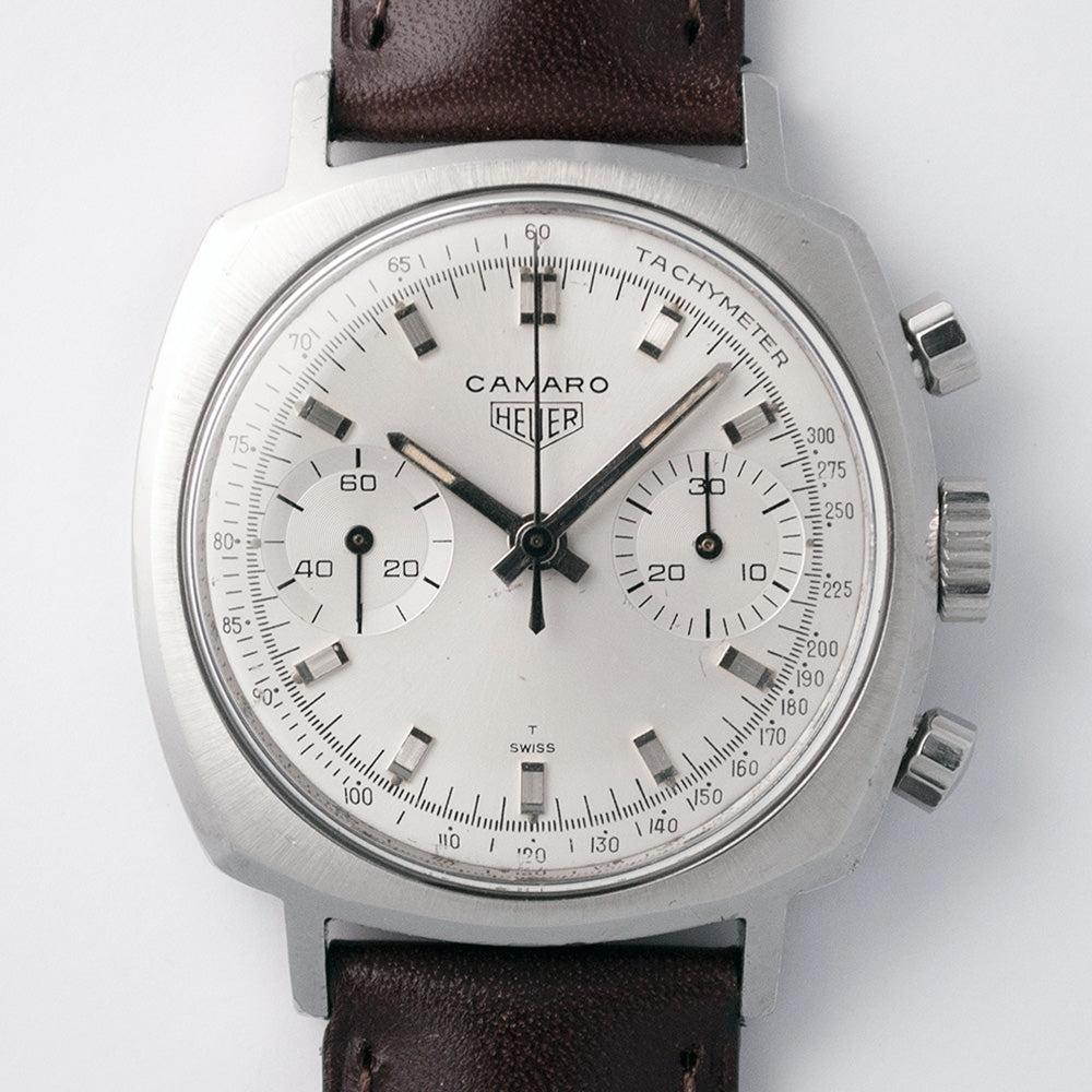 Heuer Camaro, Referenz 7743, Chronograph, Stahl, ca. 1970