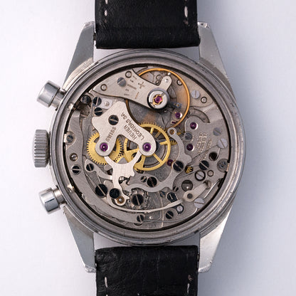 Heuer Carrera, Chronograph 45 Minuten, Ref. 3647S, Edelstahl, Kaliber Valjoux 92, Mitte 1960er Jahre