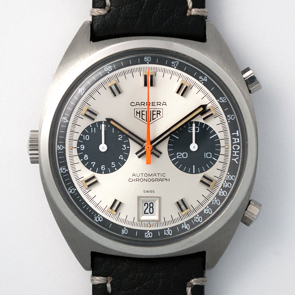 Heuer Carrera, Automatik-Chronograph, Ref. 1153S, Heuer-Kaliber 12, Datum, anfangs 1970er-Jahre