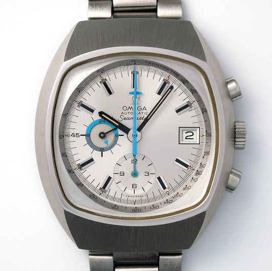 Omega Seamaster, Chronograph, Ref. ST 176.005, «Jedi», Automatik, Zifferblatt silber, 1972
