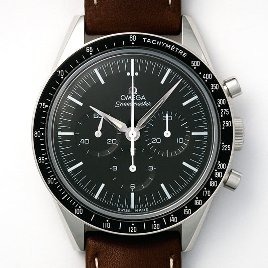 Omega Speedmaster «First Omega in Space», Ref. 311.32.40.30.01.001, Edelstahl, Chronograph, Handaufzug, Omega Kaliber 1861, Service-Garantie bis 06/2023
