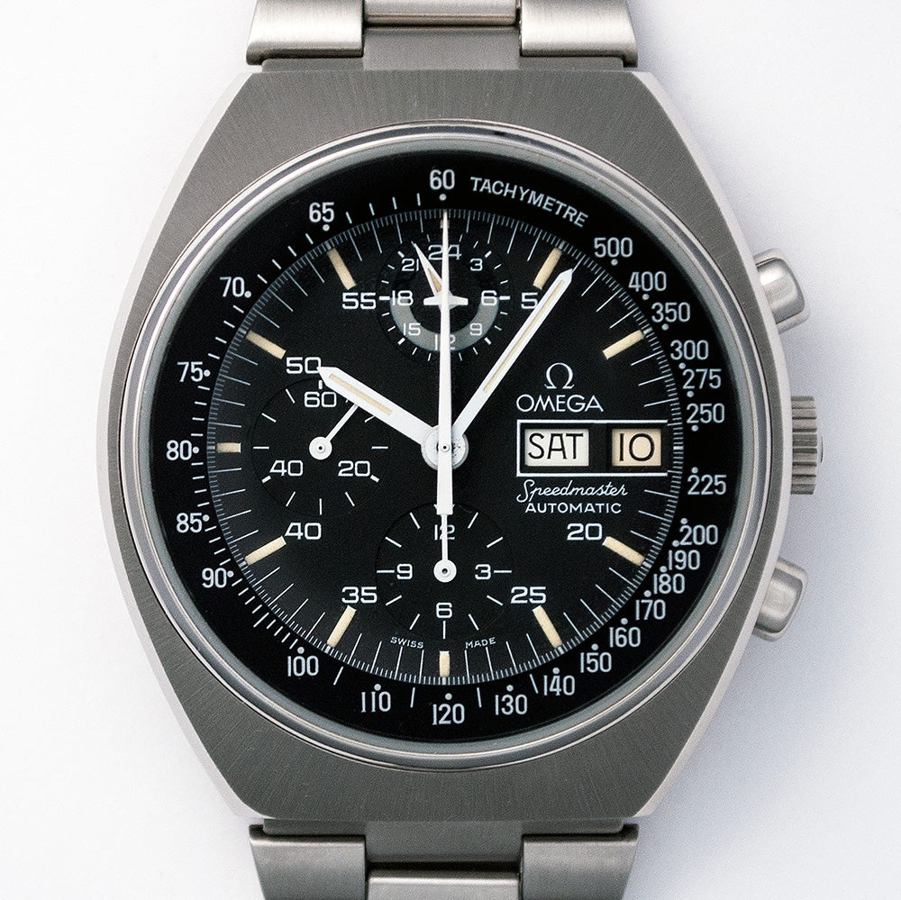 Omega, Speedmaster Mark 4.5, Ref. 176.0012, Edelstahl, Automatic, Tag, Datum, Kaliber 1045 von 1982