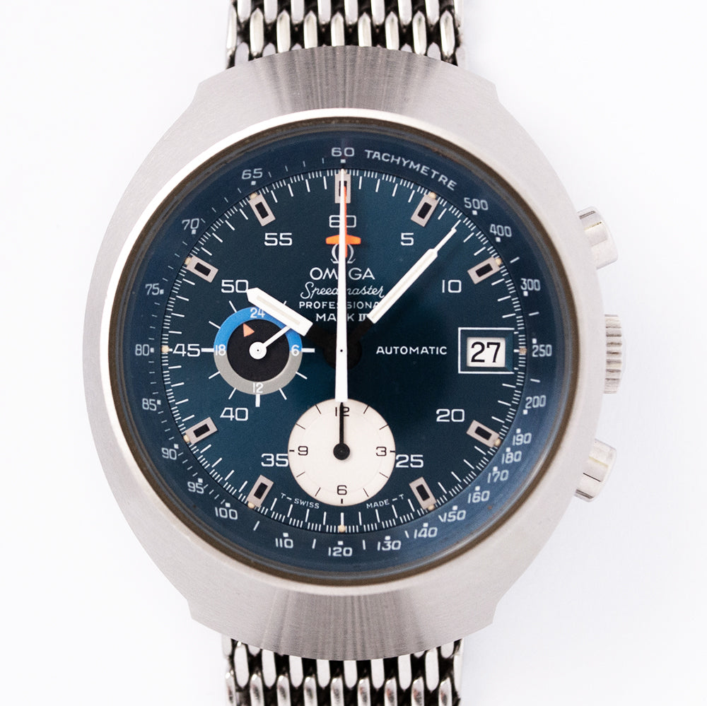 Omega Speedmaster Mark III, «Deep Blue», Ref. 176.002, Automatik, Edelstahl, 1972