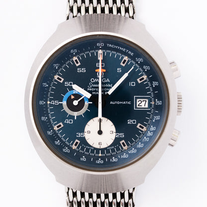 Omega Speedmaster Mark III, «Deep Blue», Ref. 176.002, Automatik, Edelstahl, 1972