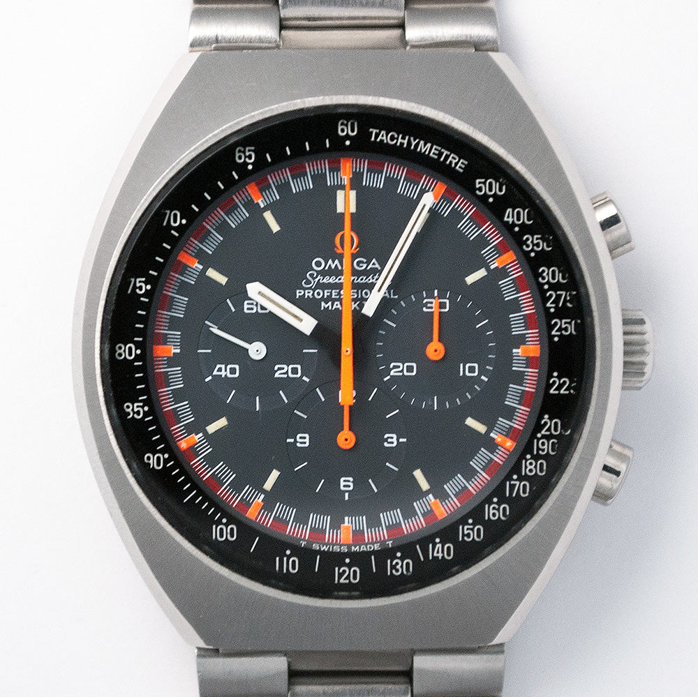 Omega, Speedmaster Mark II, Racing-Dial, Ref. 145.014, Edelstahl, Handaufzug, Kaliber 861 von 1970