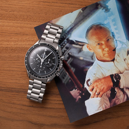 Omega Speedmaster Professional, «Moonwatch», Ref. 145.022, Werksrevision mit Garantie bis 12/2022, Kaliber 861, Omegastahlband mit Faltschliesse 1171/633