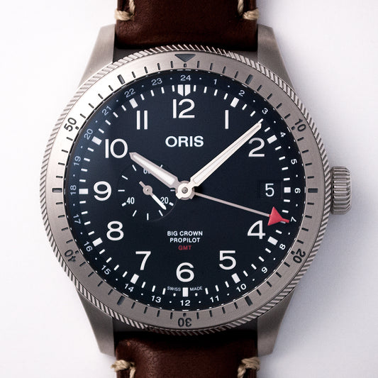 Oris Big Crown ProPilot Timer GMT, Ref. 01 748 7756 4064-07 3 22 02LC, Automat, GMT, Grossdatum, Box und Papiere, neu