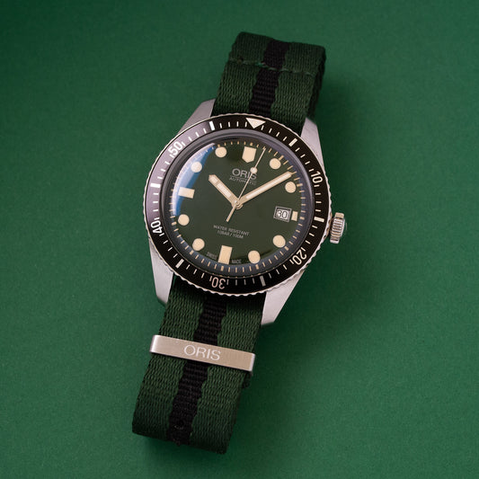 Oris, Divers Sixty Five, Referenz 01 733 7720 4057, Edelstahl, Box und Papiere