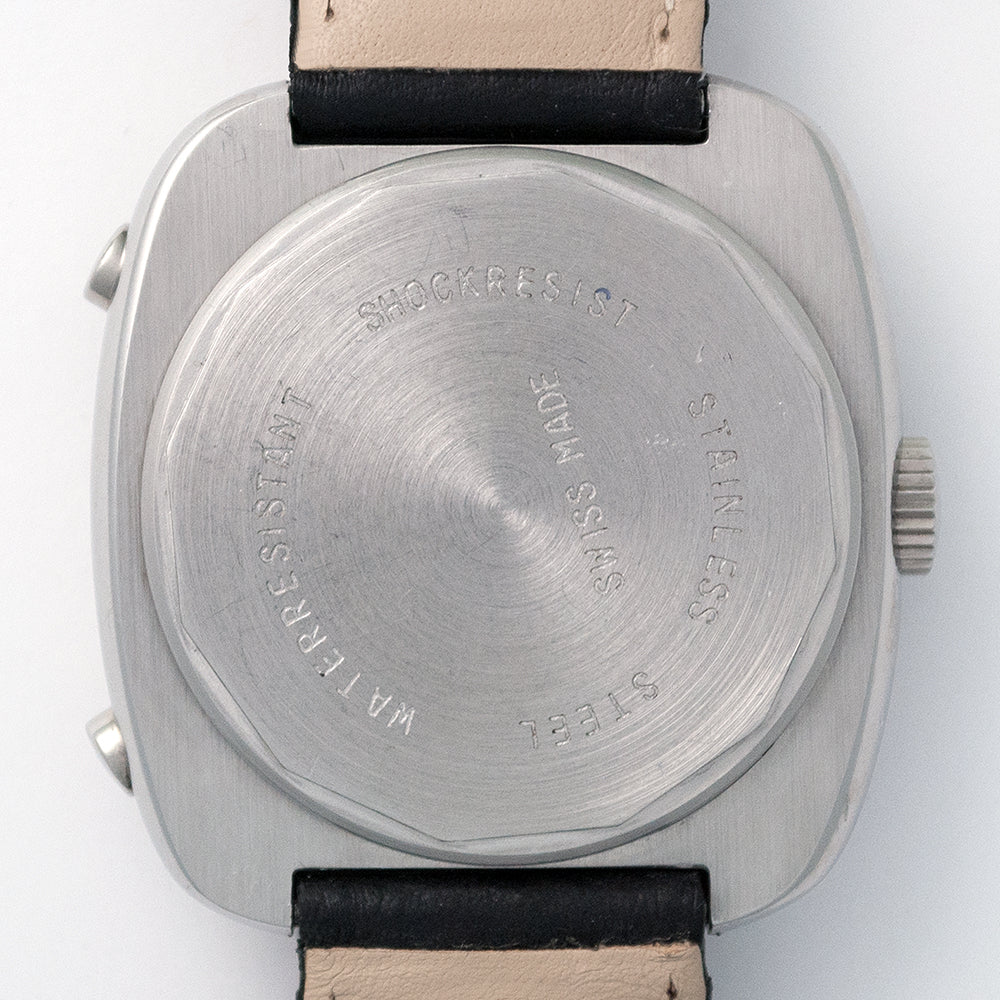 POCO, Chronograph, Kaliber 15, 1970er-Jahre, Edelstahl, Automat, Datum