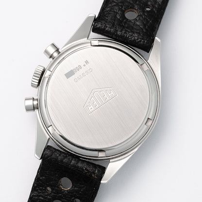 TAG Heuer Carrera 1964 Re-Edition, Referenz CS3110, Edelstahl, Lemania 1873, Racing-Lederband mit Heuer-Dornschliesse