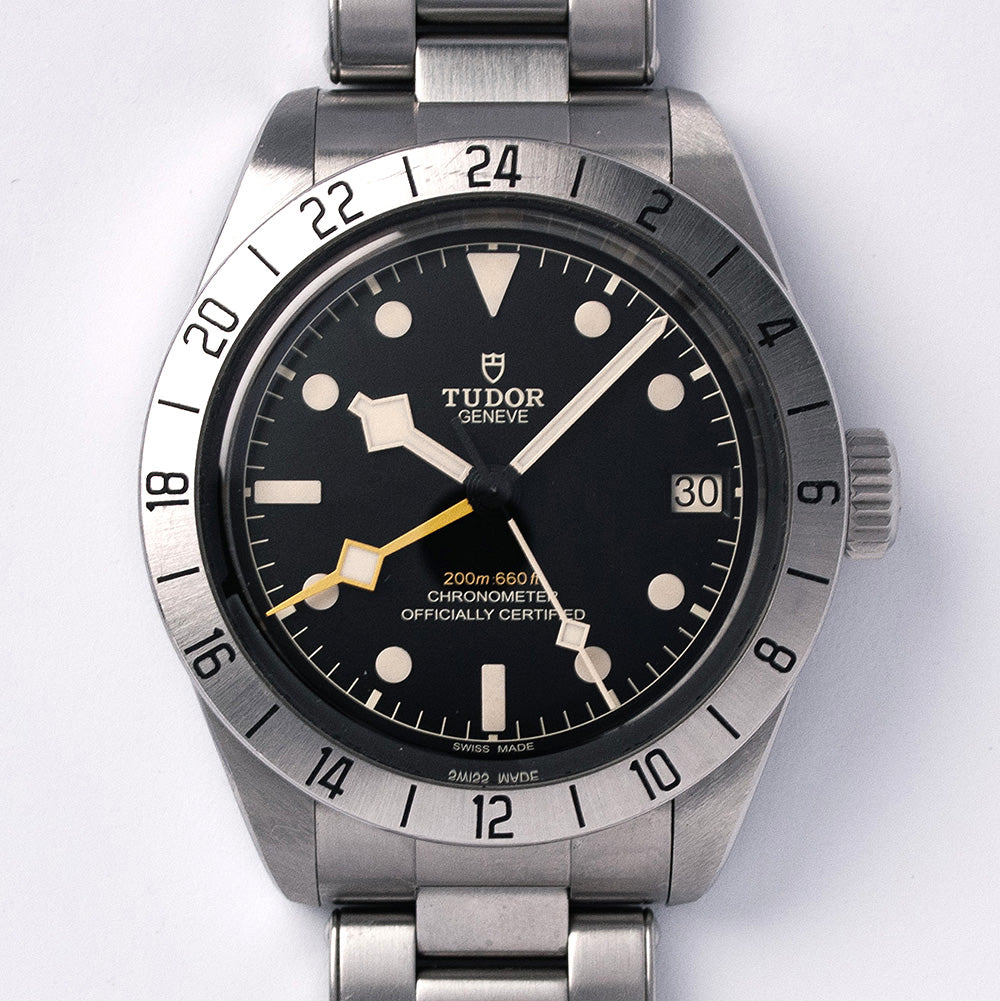 Tudor Black Bay Pro, Referenz 79470, Edelstahl, Automatik, zwei Zeitzonen, Chronometer, Full Set mit Garantie bis 25.10.2027