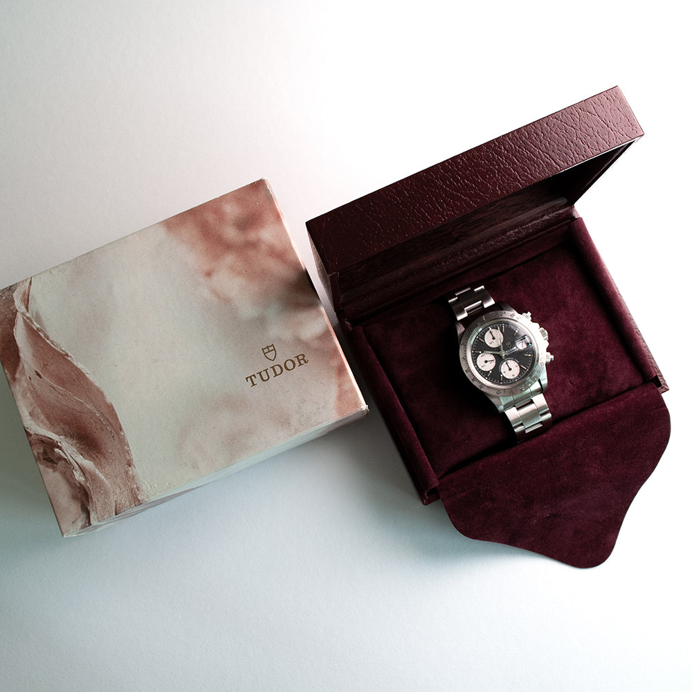 Tudor Oysterdate «Big Block», Referenz 79180, Chronograph, Automatik, 1991, mit Original-Box und Umkarton